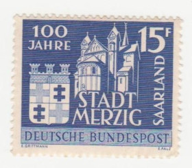 НДР, ФРН ГДР, ФРГ ^/--/^ Германия  ( Саар)   1957  г. № 23 ^_^^^ Німеччина ( Саар) 1957 р. No 23 - фото фото фото