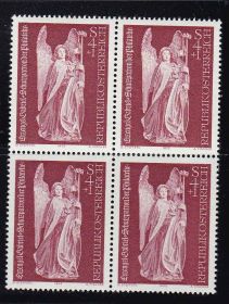 Європа Европа ^/--/^ ZM Австрия  1973 г   MNH - квартблок ^_^^^ ZM Австрія 1973 MNH - квартблок - фото фото фото