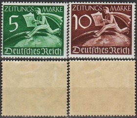 Третій Рейх (-) Третий Рейх (-) ^/--/^ 1939 - Рейх - Газетні марки Z.738-739 * ^_^^^ 1939 - Рейх - Газетные марки Z.738-739* - фото фото фото