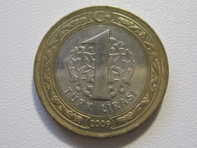 Туреччина Турция ^/--/^ Турция 1 лира 2009 года #34983 ^_^^^ Туреччина 1 ліра 2009 року #34983 - фото фото фото