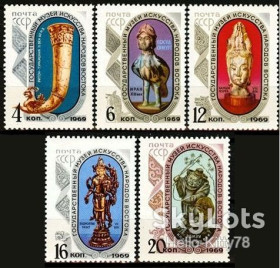 СРСР - СССР - ^/--/^ СССР 1969 декоративное искусство Востока музей СК 3711-3715 MNH ^_^^^ СРСР 1969 декоративне мистецтво Сходу музей СК 3711-3715 MNH - фото фото фото