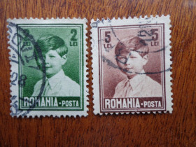 Румунія Румыния ^/--/^ Румыния, 1935 год, принц Михай, гашеная ^_^^^ Румунія, 1935 рік, принц Міхай, гашена - фото фото фото