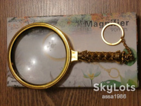 Лупи, лінзи Лупы, линзы ^/--/^ Ювелірна Лупа Antique Classic Maqnifyinq Glass діаметр 90 /--/ мм,Збільшеня 6 /--/ х під золото ^_^^^ Ювелирная Лупа Antique Classic Maqnifyinq Glass диаметр 90 /--/ мм, Увеличение 6 /--/ х под золото - фото фото фото