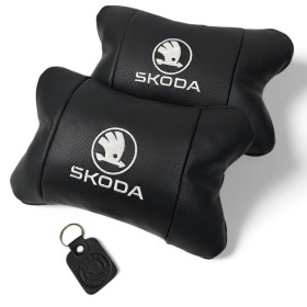 Чохли Чехлы ^/--/^ Автомобильные подушки 2 шт на подголовник Skoda / Шкода ^_^^^ Автомобільні подушки 2 шт на підголовник Skoda / Шкода - фото фото фото