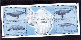 Фауна Фауна ^/--/^ Фауна . ТААФ / TAAF 2011 г  MNH - блок ^_^^^ Фауна . ТААФ / TAAF 2011 р MNH - блок - фото фото фото