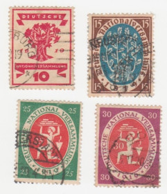 Веймарська республіка Веймарская республика ^/--/^ Германия  ( Рейх) 1919 г. №  105108  гашеная серия ^_^^^ Німеччина (Рейх) 1919 р. No 105108 гашена серія - фото фото фото