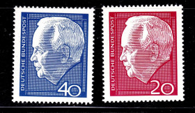 НДР, ФРН ГДР, ФРГ ^/--/^ Германия  ФРГ  1964 г  MNH  - личности ^_^^^ Німеччина ФРН 1964 MNH - особистості - фото фото фото
