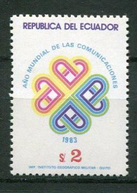 Освоєння космосу Освоение космоса ^/--/^ Эквадор  Ecuador World Mi 1947 Telecommunications Year MNH ^_^^^ Еквадор Ecuador World Mi 1947 Telecommunications Year MNH - фото фото фото
