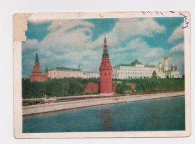 СРСР СССР ^/--/^ МОСКВА - МОСКОВСКИЙ КРЕМЛЬ - ВИД С КАМЕННОГО МОСТА = ИЗОГИЗ = 1958 г. &amp; ^_^^^ Москва - Московський край - вид з кам'яного мосту = Ізогиз = 1958 р. &amp; - фото фото фото
