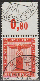 Третій Рейх (-) Третий Рейх (-) ^/--/^ 1938 - Рейх - Службова марка - Орел 8 Mi.149 _Поле ^_^^^ 1938 — Рейх — Служебная марка — Орел 8 Mi.149 _Поле - фото фото фото