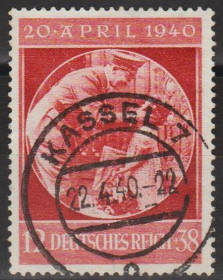 Третій Рейх (-) Третий Рейх (-) ^/--/^ 1940 - Рейх - 51 рік Гітлера Mi.744 _8,0 € _гаш ^_^^^ 1940 - Рейх - 51 год Гитлера Mi.744 _8,0 € _гаш - фото фото фото
