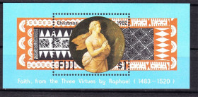 Мистецтво Искусство ^/--/^ NM  Фиджи  1982 г MNH - блок - Рафаэль - Рождество - ^_^^^ NM Фіджі 1982 MNH - блок - Рафаель - Різдво - фото фото фото
