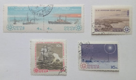 СРСР - СССР - ^/--/^ СССР 1965 50 лет прохождения северного морского пути, гашеные (I) ^_^^^ СРСР 1965 50 років проходження північного морського шляху, гашені (I) - фото фото фото