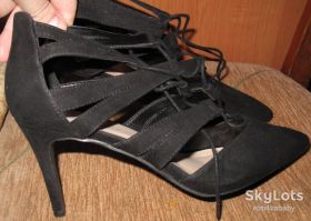 Туфлі Туфли ^/--/^ чорні класичні туфлі New look р /--/ 39 еко замша на завязку ^_^^^ черные классические туфли New look р /--/ 39 эко замша на завязку - фото фото фото