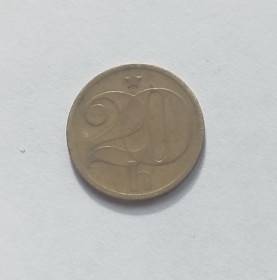 Чехословаччина Чехословакия ^/--/^ Чехословакия  20 геллеров 1972 г. ^_^^^ Чехословаччина 20 геллерів 1972 - фото фото фото