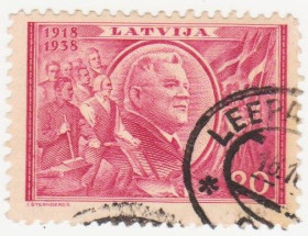 Балтійські країни Балтийские страны ^/--/^ Латвия 1938 г № 219 гашеная ^_^^^ Латвія 1938 р. No 219 гашена - фото фото фото