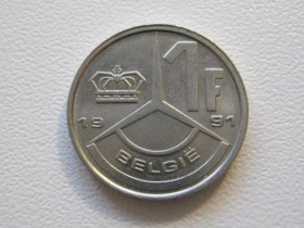 Бельгія Бельгия ^/--/^ Бельгия 1 франк 1991 года BELGI 33061 ^_^^^ Бельгія 1 франк 1991 року BELGI 33061 - фото фото фото