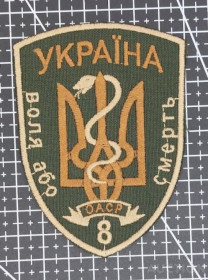 Інше Другое ^/--/^ Шеврон 8-я отдельная автомобильно-санитарная рота ВСУ № 1405 ^_^^^ Шеврон 8-а окрема автомобільно-санітарна рота ЗСУ No 1405 - фото фото фото