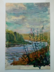 Інше Другое ^/--/^ КАРТИНА 36,5 см x 24,5 см. Акварель, бумага, авторская живопись. ^_^^^ КАРТИНА 36,5 см x 24,5 см. Акварель, папір, авторський живопис. - фото фото фото