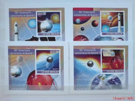 Освоєння космосу Освоение космоса ^/--/^ Гвинея Биссау Guinea Bissau 2007 50 years of space era, Sputnik, S.Korolev 4 Deluxe sheets MNH ^_^^^ Гвінея Біссау Guinea Bissau 2007 50 years of space era, Sputnik, S.Korolev 4 Deluxe sheets MNH - фото фото фото