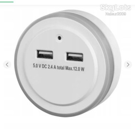 Нічні лампи Ночники ^/--/^ LED НОЧНИК С ДАТЧИКОМ ДЕНЬ НОЧЬ + 2 USB В РОЗЕТКУ LIVARNO home из Германии. ^_^^^ LED НІЧНИК З ДАТЧИКОМ ДЕНЬ НІЧ + 2 USB в РОЗЕТКУ LIVARNO home з Німеччини. - фото фото фото