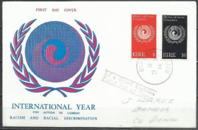 Ірландія Ирландия ^/--/^ Ирландия 1971 Год против расовой дискриминации 2 /--/ м.КПД ^_^^^ Ірландія 1971 рік проти расової дискримінації 2 /--/ м. ККД - фото фото фото
