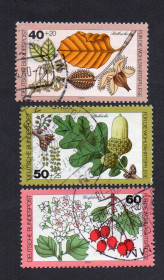 Інші країни Другие страны ^/--/^ ФРН 1979 - Листя, квіти та плоди лісу  (Гб) ^_^^^ ФРГ 1979 - Листья, цветы и плоды леса (Гб) - фото фото фото