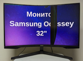Samsung Samsung ^/--/^ Монитор 32&amp;quot; игровой изогнутый Samsung Odyssey G /--/ 5 на запчасти дефекты ^_^^^ Монітор 32&amp;quot; ігровий вигнутий Samsung Odyssey G /--/ 5/2 /--/ К/144 /--/ Гц дефекти - фото фото фото