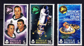 Освоєння космосу Освоение космоса ^/--/^ Космос .  Мальдивы  1970 г  MNH - АПОЛЛО 13 - ^_^^^ Мальдіви 1970 MNH - АПОЛЛО 13 - фото фото фото