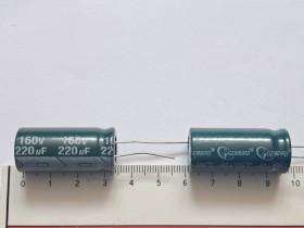 Конденсатори Конденсаторы ^/--/^ Конденсатор Gembird 220 /--/ мкф 160 /--/ В 16 /--/ х /--/ 35 105 /--/ с - фото фото фото