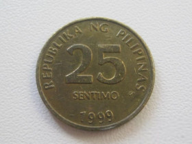 Філіппіни Филиппины ^/--/^ Филиппины 25 сентимо 1999 года 25790 ^_^^^ Філіппіни 25 вересня 1999 року 25790 - фото фото фото