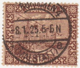 Веймарська республіка Веймарская республика ^/--/^ Германия     ( Саар)   1922  г. № 86 гашеная ^_^^^ Німеччина ( Саар) 1922 р. No 86 гашена - фото фото фото
