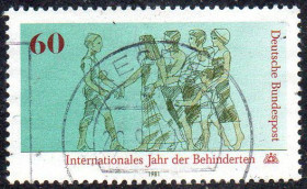 Інші країни Другие страны ^/--/^ ФРН 1981 - Міжнародний рік людей з обмеженими можливостями  (Гб) ^_^^^ ФРГ 1981 - Международный год людей с ограниченными возможностями (Гб) - фото фото фото