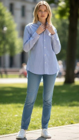 Блузки, сорочки Блузки, рубашки ^/--/^ Смугаста жіноча сорочка ralph lauren ^_^^^ Полосатая женская рубашка ralph lauren - фото фото фото