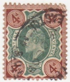 Великобританія Великобритания ^/--/^ Англия   1902 /--/ г..№ 108  гашеная ^_^^^ Англія 1902 р. No 108 гашена - фото фото фото