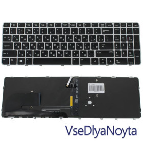 Клавіатури Клавиатуры ^/--/^ Клавиатура для ноутбука HP (EliteBook: 850 G /--/ 4) rus, black, подсветка клавиш, без джойстика, silver f ^_^^^ Клавіатура для ноутбука HP (EliteBook: 850 G /--/ 4) rus, black, підсвічування клавіш, без джойстика, silver f - фото фото фото