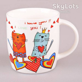 Чашки, кружки Чашки, кружки ^/--/^ Кружка 340 мл с котами I Love You Lefard 917-013 ^_^^^ Гурт 340 мл з котами I Love You Lefard 917-013 - фото фото фото