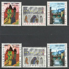 Інші країни Другие страны ^/--/^ Люксембург 1964 живопись мост 6 /--/ м. ^_^^^ Люксембург 1964 живопис міст 6 /--/ м. - фото фото фото