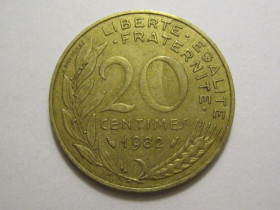 Франція Франция ^/--/^ Франция 20 сантимов 1982 года 3 /--/ П /--/ 1046 ^_^^^ Франція 20 сантимів 1982 3 /--/ П /--/ 1046 - фото фото фото
