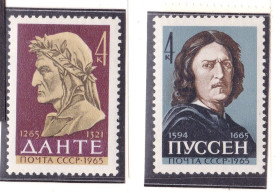 СРСР - СССР - ^/--/^ ZM  СССР 1965 г MNH -  личности - Данте , Пуссен - ^_^^^ ZM СРСР 1965 р MNH - особистості - Данте, Пуссен - - фото фото фото
