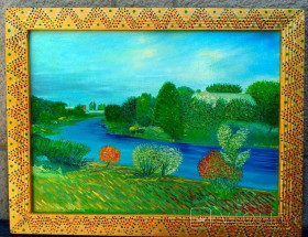 Картини, Гравюри, Живопис та Графіка Картины, Гравюры, Живопись и Графика ^/--/^ Вид на пищевкусовую фабрику в Вознесенске двп масло 40*60 /--/ см. ^_^^^ Вид на харчову фабрику в Вознесенську двоп масло 40 * 60 см. - фото фото фото
