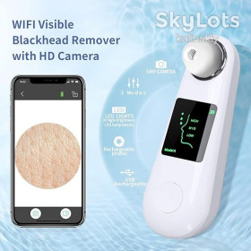 Аксесуари Аксессуары ^/--/^ Професійний набір з камерою Wurkkos Facial Pore Vacuum H /--/ 300 для видалення чорних крапок, прищів, вугрів і комедону з 6 головками для відсмоктування ^_^^^ Профессиональный набор с камерой Wurkkos Facial Pore Vacuum H /--/ 300 для удаления черных точек, прищей, угров и комедона с 6 головками для отсасывания - фото фото фото