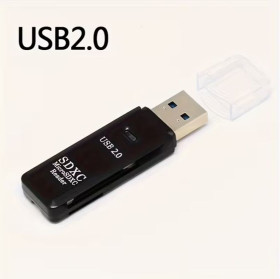 Кардрідери Кардридеры ^/--/^ Кардридер SDXC USB 2.0 to TF+SD Dual Card Reader Чорний ^_^^^ Кардридер SDXC USB 2.0 to TF+SD Dual Card Reader Черный - фото фото фото
