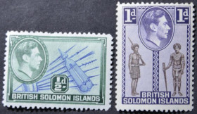 Інше Другое ^/--/^ Британские колонии Соломоновы Острова Георг VI 1939 ^_^^^ Британські колонії Соломонові Острови Георг VI 1939 - фото фото фото