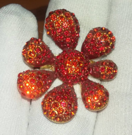 Кільця Кольца ^/--/^ Кольцо Цветок Swarovski Размер 18 ^_^^^ Кільце Квітка Swarovski Розмір 18 - фото фото фото