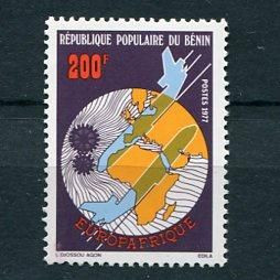 Транспорт Транспорт ^/--/^ Бенин Benin 1977 Planes over Africa and Europe MLH  След наклейки ^_^^^ Бенін Benin 1977 Planes over Africa and Europe MLH Слід наклейки - фото фото фото