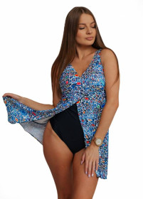 Купальники, парео Купальники, парео ^/--/^ 9017-6 Swimdress Слитний купальник - сукня Павлін ^_^^^ 9017-6 Swimdress Слитный купальник - платье Павлин - фото фото фото