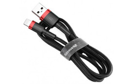 Кабелі Кабели ^/--/^ Кабель Baseus Cafule USB 2.0 to Lightning 2.4 /--/ A 1 /--/ M Черный/Красный (CALKLF-B /--/ 19) ^_^^^ Кабель Baseus Cafule USB 2.0 to Lightning 2.4 /--/ A 1 /--/ M Чорний/Червоний (CALKLF-B /--/ 19) - фото фото фото