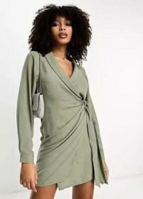 Сукні Платья ^/--/^ Сукня стильна на запах Asos хакі EU 52 ^_^^^ Платье стильно на запах Asos хаки EU 52 - фото фото фото