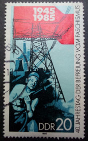 НДР, ФРН ГДР, ФРГ ^/--/^ ГДР 1985 40 лет Освобождения, гашеная ^_^^^ НДР 1985 40 років Визволення, гашена - фото фото фото